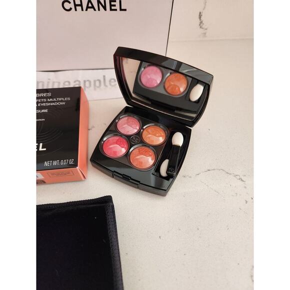 NIB CHANEL LES 4 OMBRES Multi-Effect Quadra Eyeshadow #CORAL TREASURE Spring - Picture 6 of 8